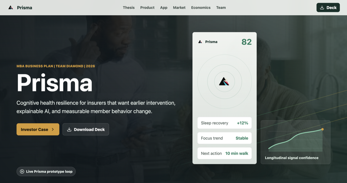 Prisma — the pitch site