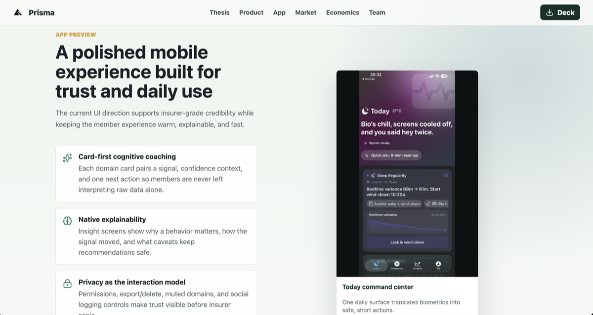 Prisma — signal dashboard